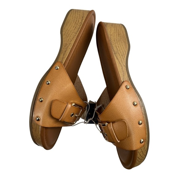 Universal Thread Women's Kora Cognac Slide Sandals Size 9 NWT - Picture 3 of 9